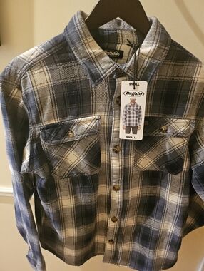 Buffalo David Bitton Plaid Shirt - Blue & Cream